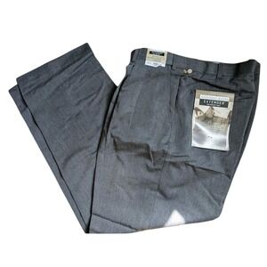 Geoffrey Beene EXTENDER Comfort Waistband Mens Pleated 38x32 Tan Dress Pants NWT